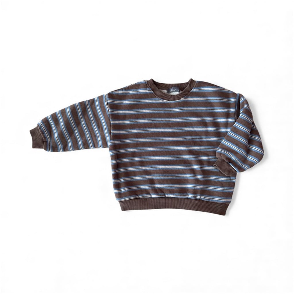 Sweater bruin gestreept